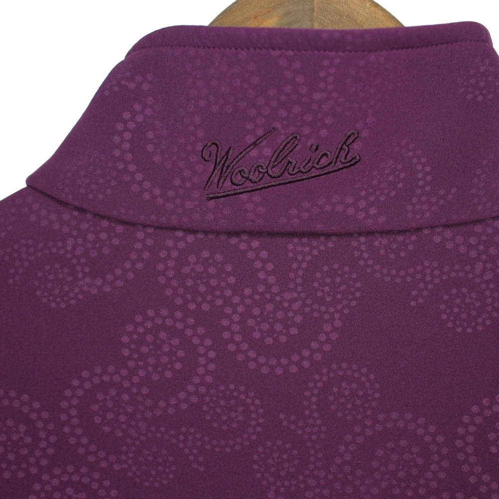 Woolrich Purple Printed Full Zip Up Lightweight Jacket Medium Preowned - Picture 6 of 7